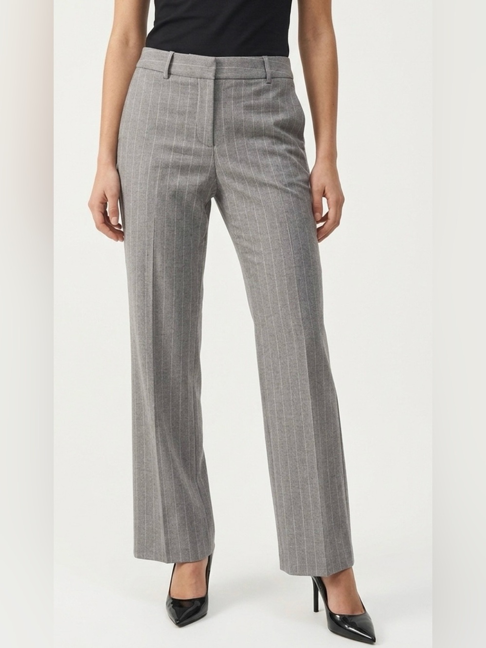BANANA REPUBLIC MARTIN FIT Gray Pinstripe STRAIGHT Leg Women’s Dress Pants